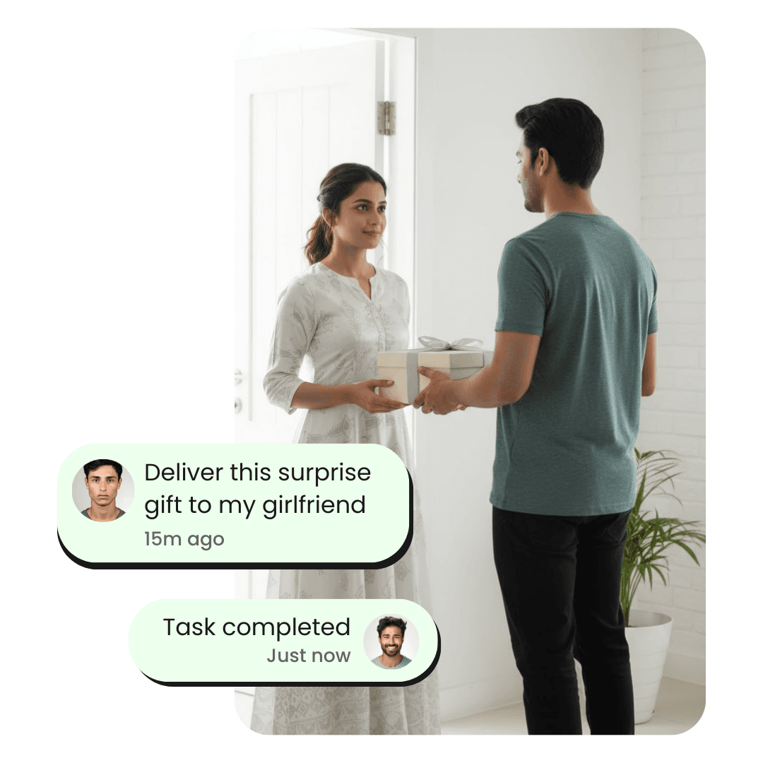 Neighbour helping with groceries